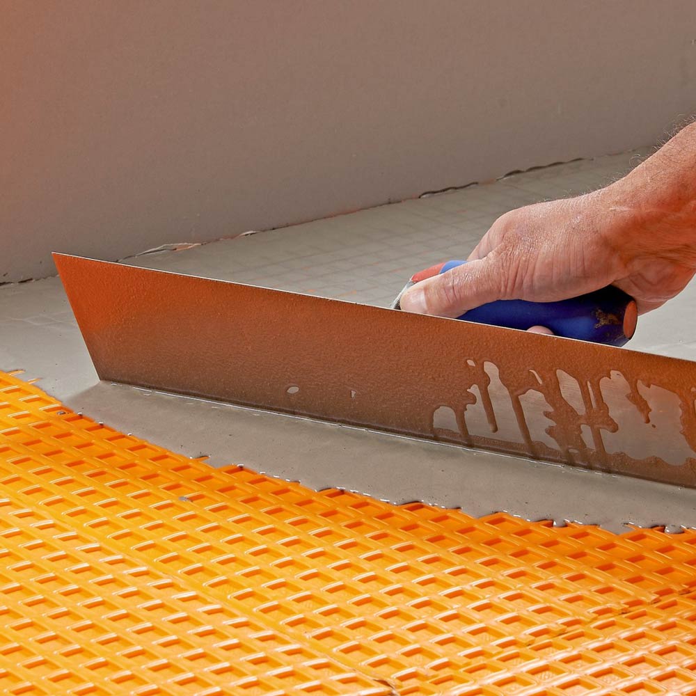 ARDITEX NA levelling and smoothing compound going over uncoupling matting