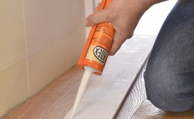 Skirting board adhesive