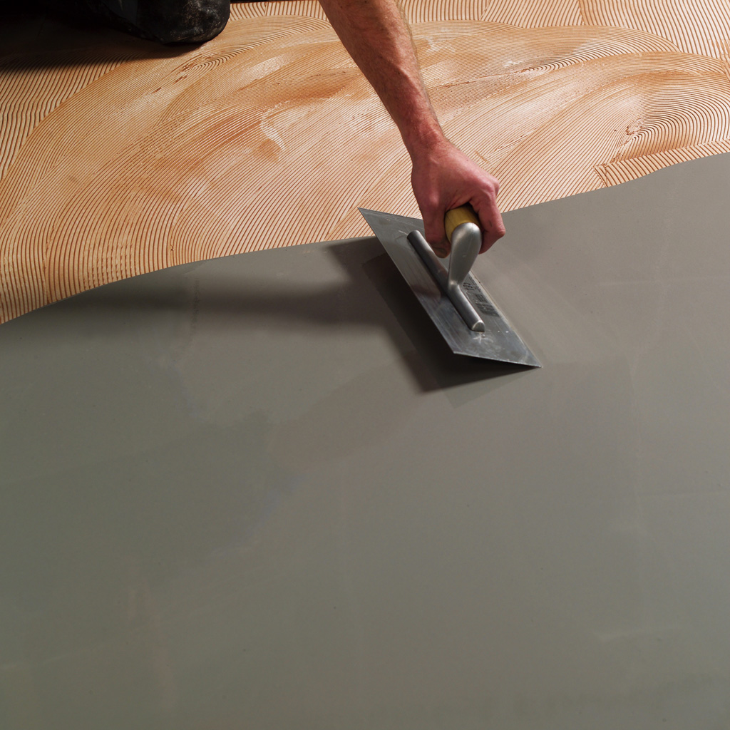 ARDITEX NA levelling and smoothing compound going over old flooring adhesive residue