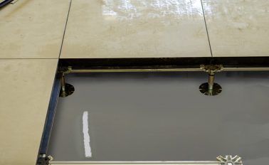 ARDEX WPM 200 waterproofing under raised access flooring.