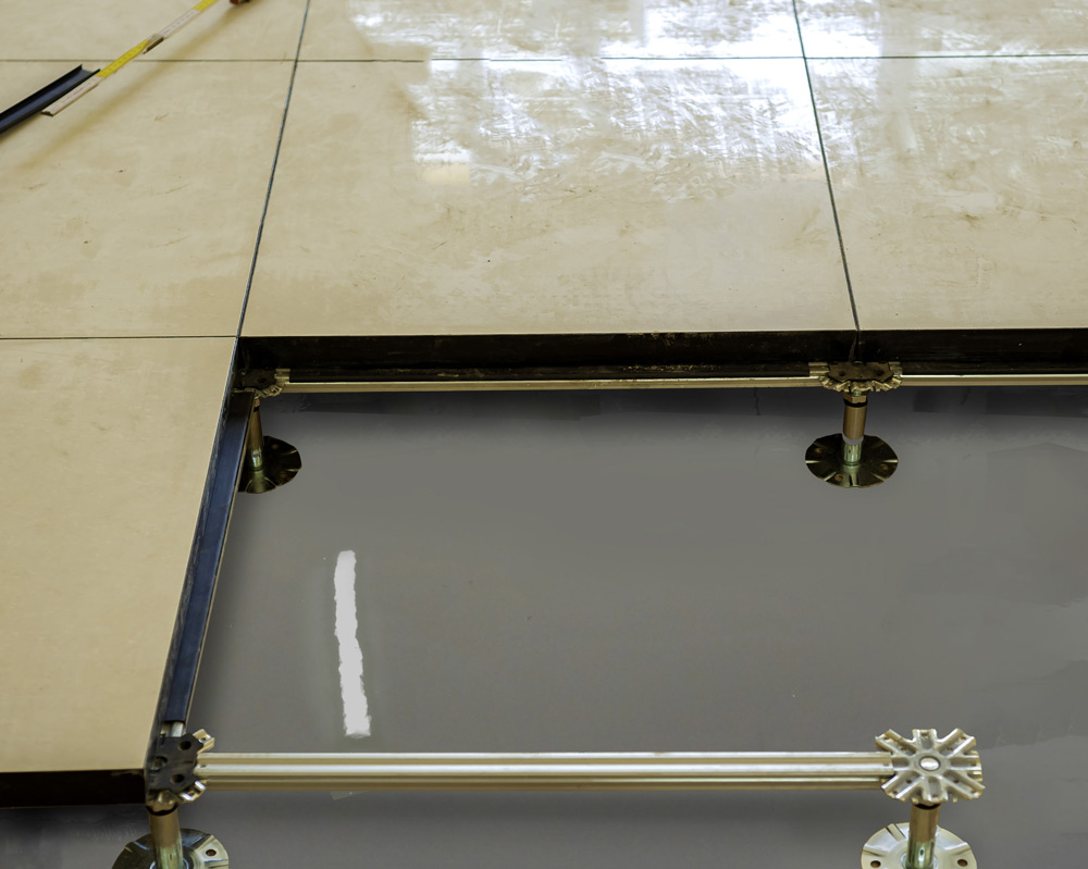 ARDEX WPM 200 waterproofing under raised access flooring.