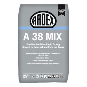ARDEX A 38 MIX Pre-Blended Ultra Rapid Drying Cement for Internal & External Screeds